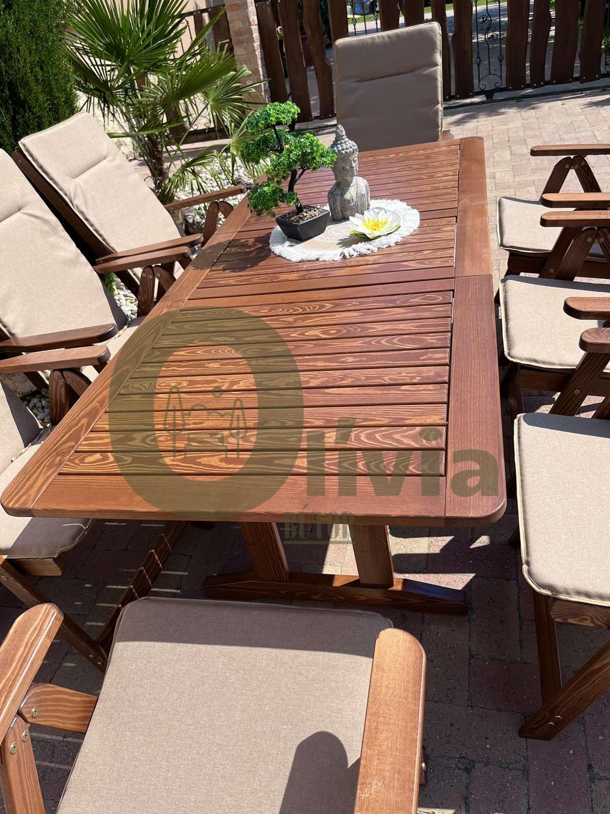 Kerti bútor 6 vagy 8 székkel, melyek háttámlája 5 pozícióban állíthatóak - Image 3